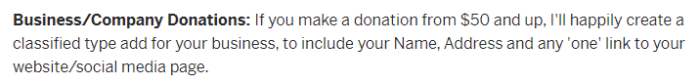 package donations backlinks