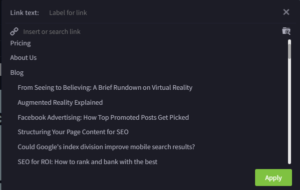 in-page-links